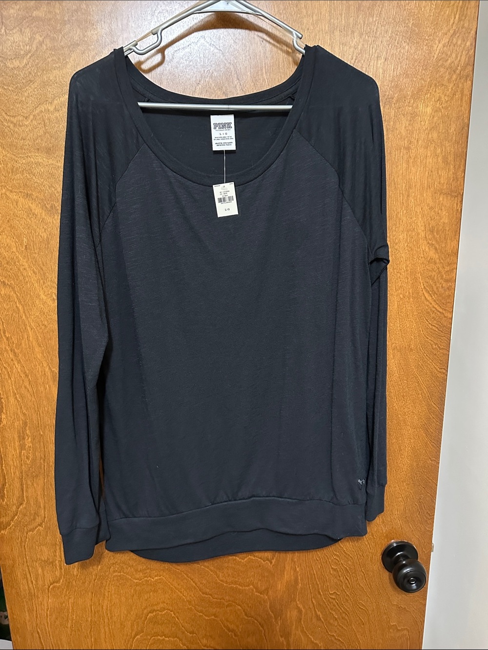 PINK Victoria's Secret Black Long Sleeve Top
